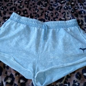 Brushed washed Blue everyday lounge shorts